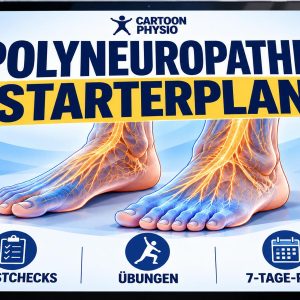 Mock-up des digitalen Cartoon Physio Polyneuropathie-Starterplans